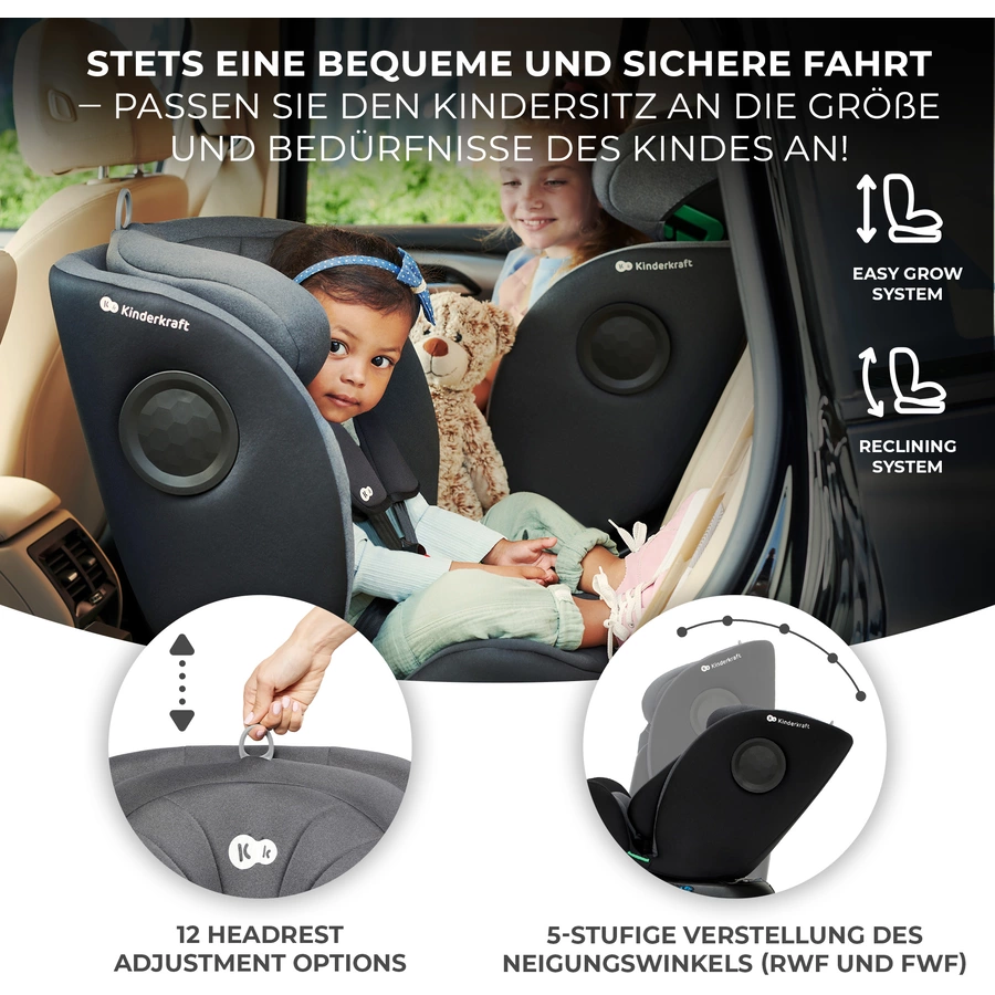 Kinderkraft Autokindersitz I-360 i-Size 40-150 cm schwarz