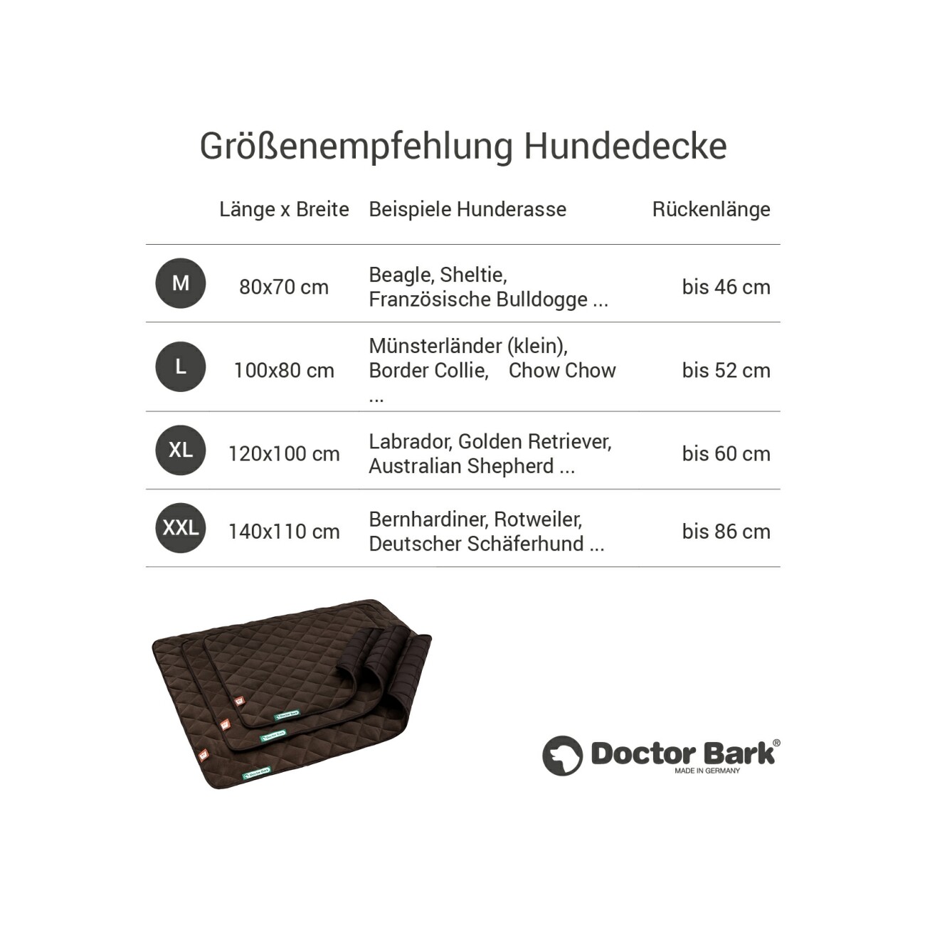 Doctor Bark Fleece Wendedecke braun M