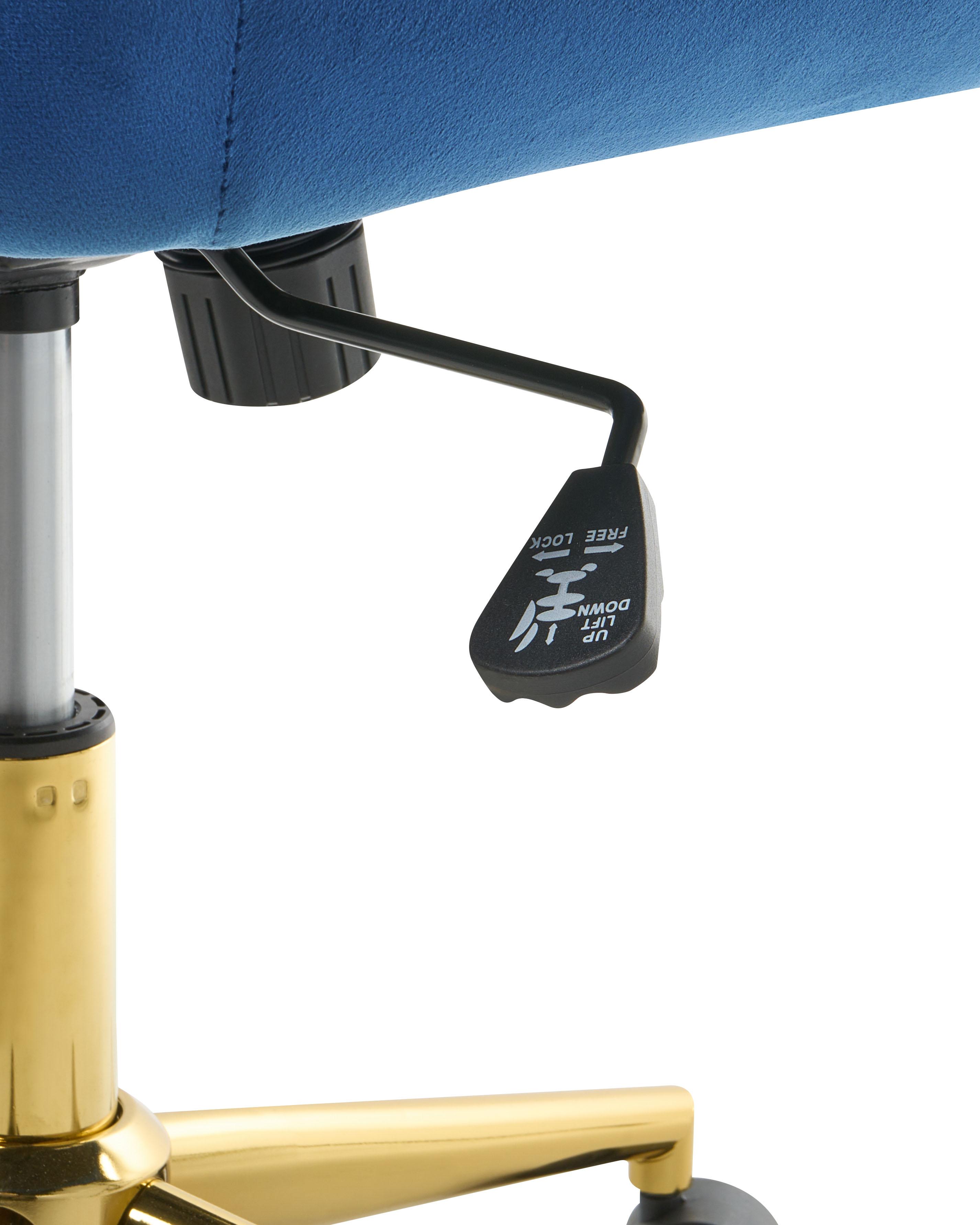 Bureaustoel BARDSDALE Fluweel Marineblauw