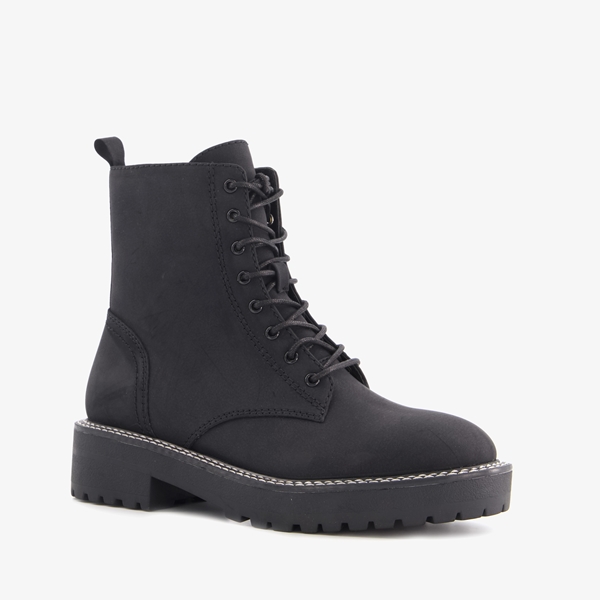 Blue Box dames veterboots zwart