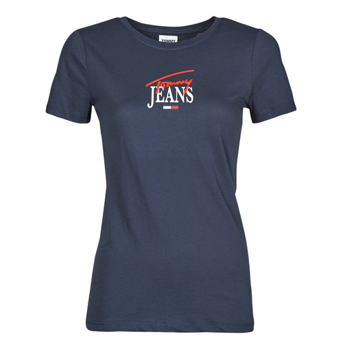Tommy Jeans - TJW SKINNY ESSENTIAL LOGO 1 SS - Marine