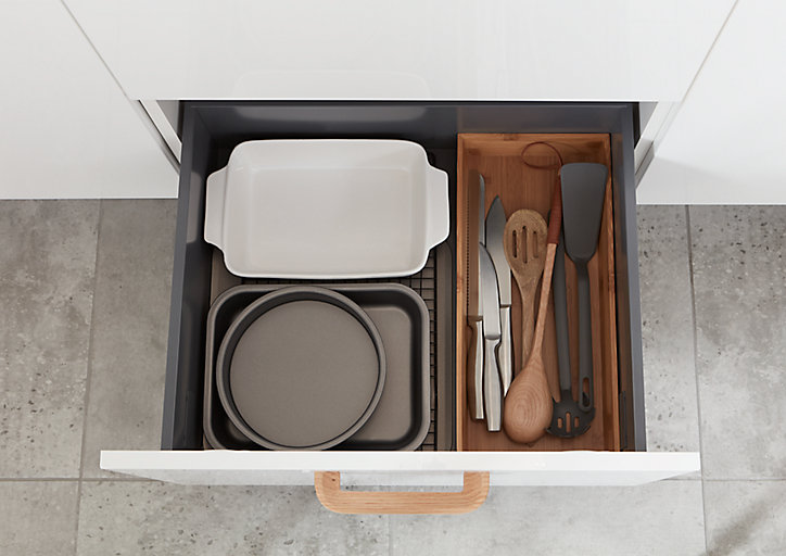 Range couverts GoodHome Nitaki bambou 20 x 42 cm, 1 compartiment