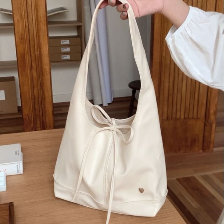 Emplidope - Tote Bag met strik en hartapplicatie