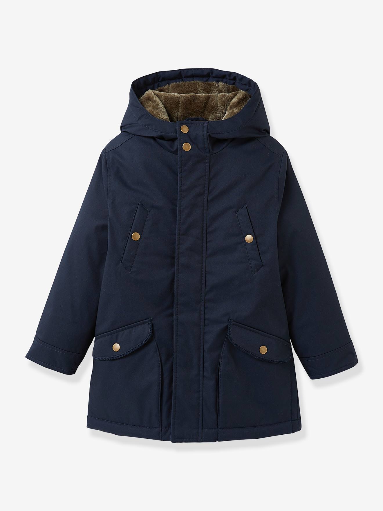 Casaco parka quente para meninos