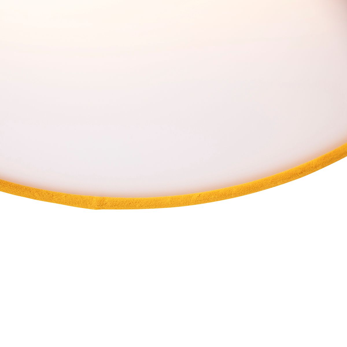 Moderne plafondlamp oker 40 cm met gouden binnenkant - Drum