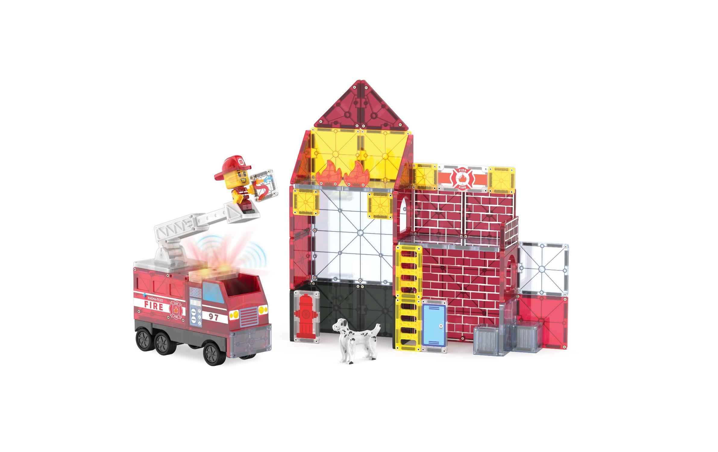 Fire Station 50 TeileBau-Set mit 50 magnetischen Teilen