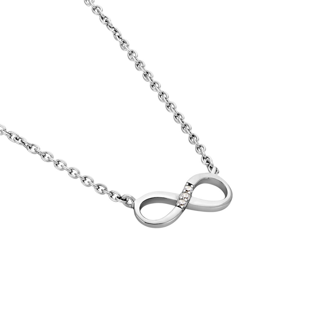 Collier Nohemi Argent Blanc Oxyde De Zirconium