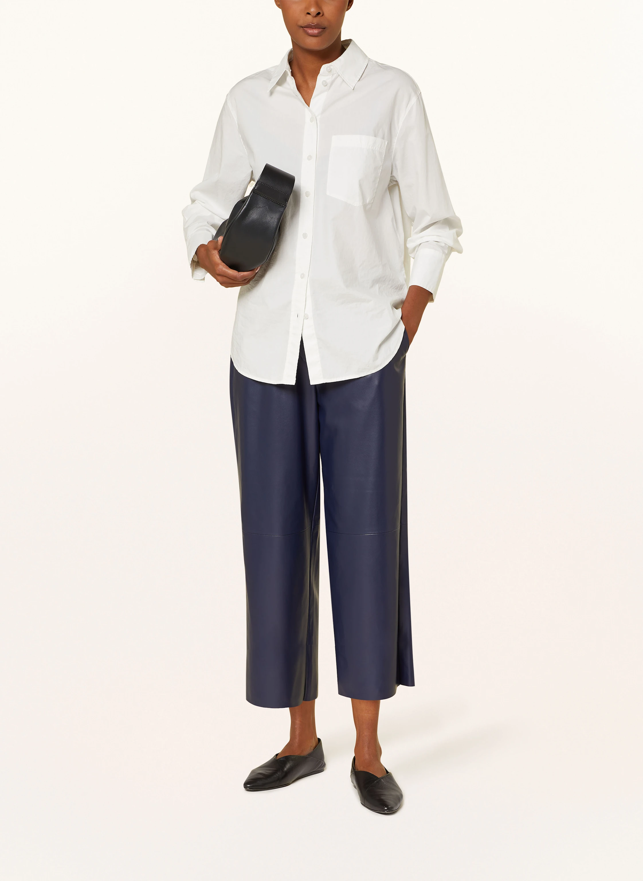 comma casual identity 7/8-Hose in Lederoptik