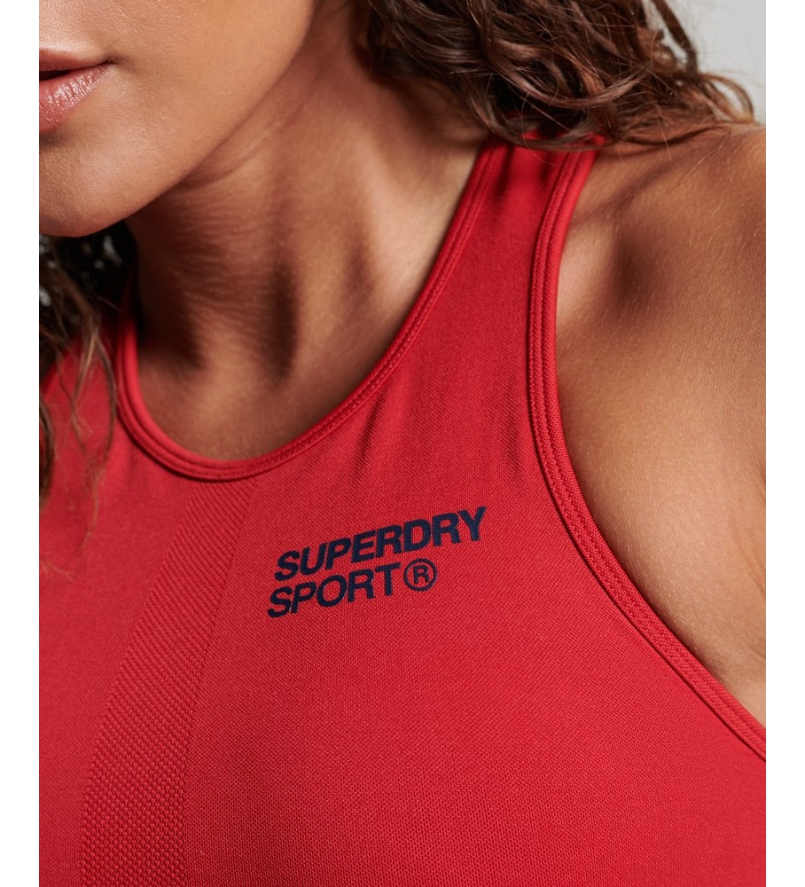 Sutiã sem costura Superdry Core Medium Impact vermelho