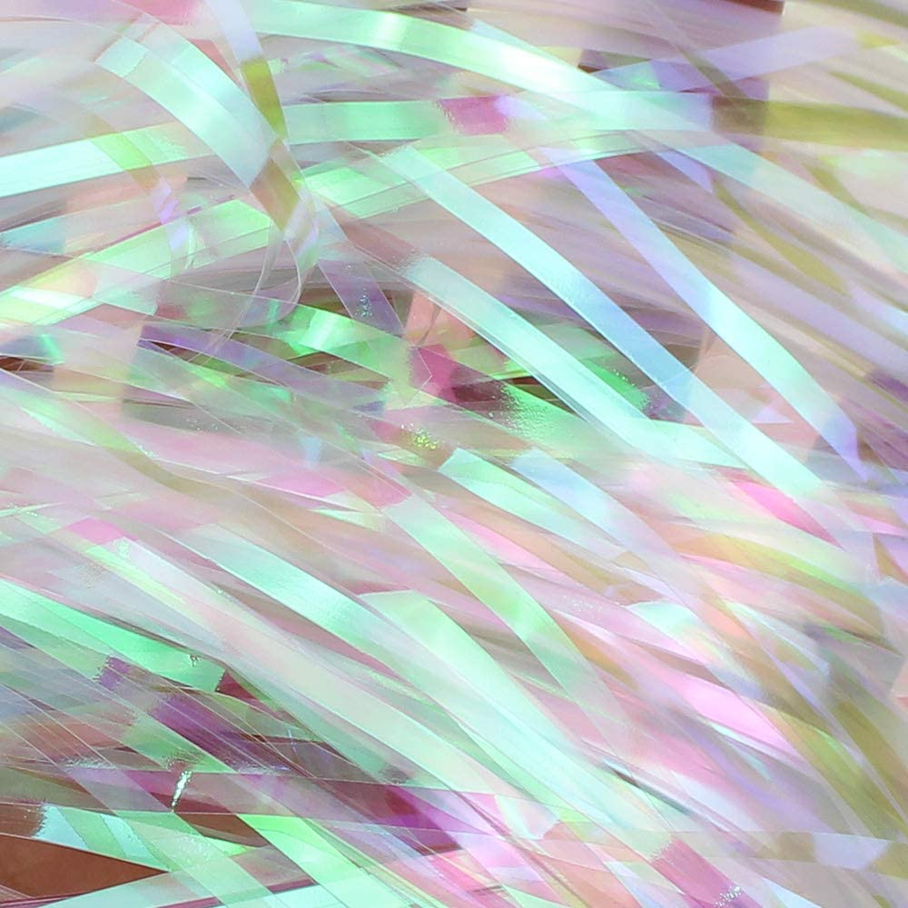 (2x1m) Party Deko Holographischer Lametta Vorhang Glänzender Fransen Vorhang Foto Hintergrund - Rosa / Grün