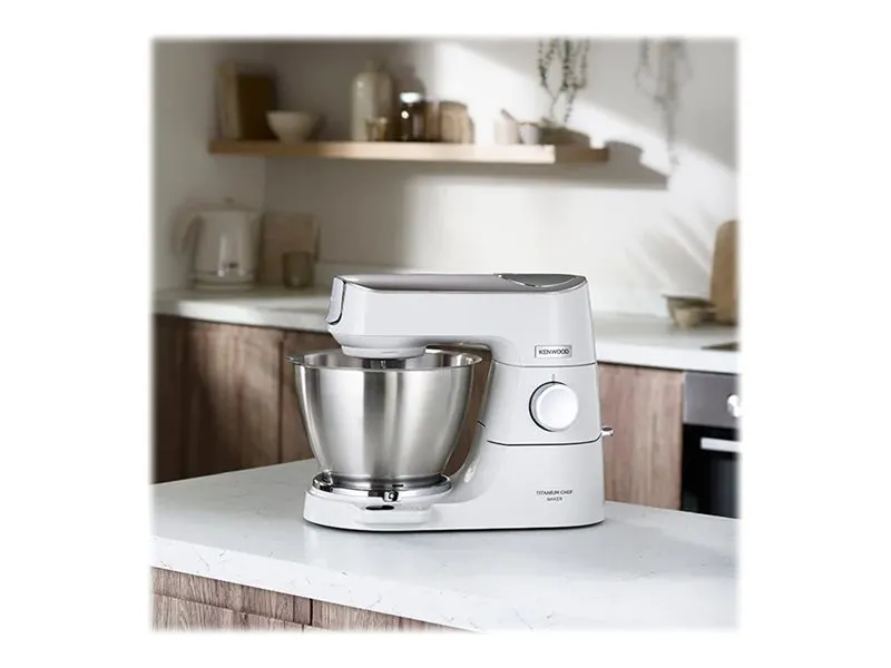 Kenwood Titanium Chef Baker KVC65.001WH - Køkkenmaskine - 1200 W - hvid/champagnecreme