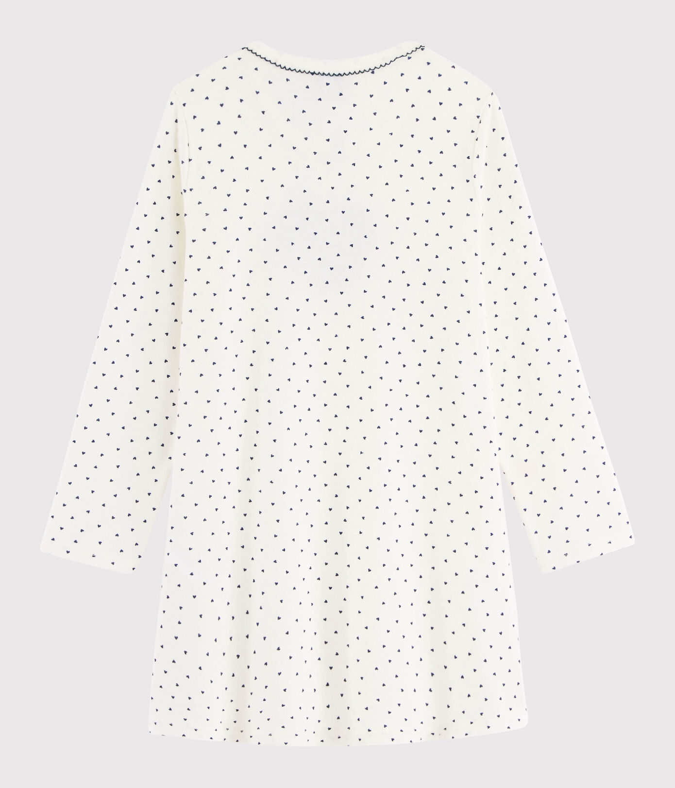 Chemise de nuit mini cœurs petite fille en côte