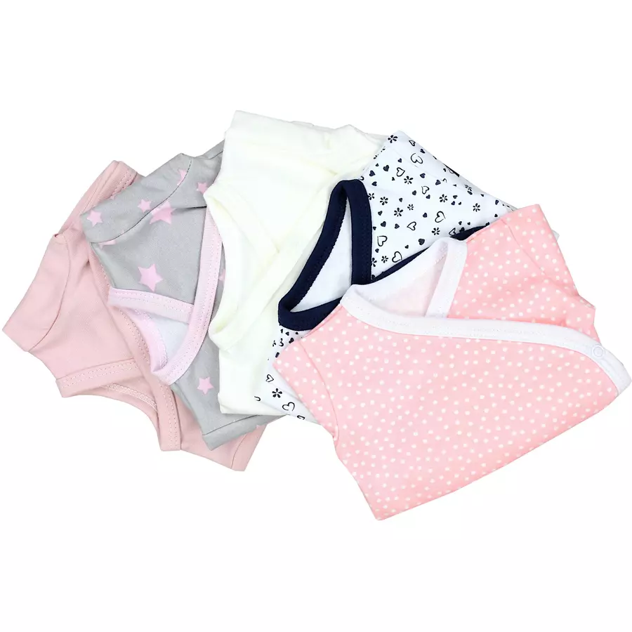 TupTam Baby Langarm Wickelshirt 5er Set rosa Modell 1