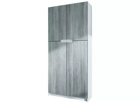 Armoire De Bureau Blanc Mat Et Anthracite Avola (lxhxp) : 82 x 185 x 37
