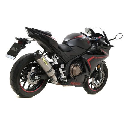 Silencieux Arrow Race-tech Titane embout carbone - Gris