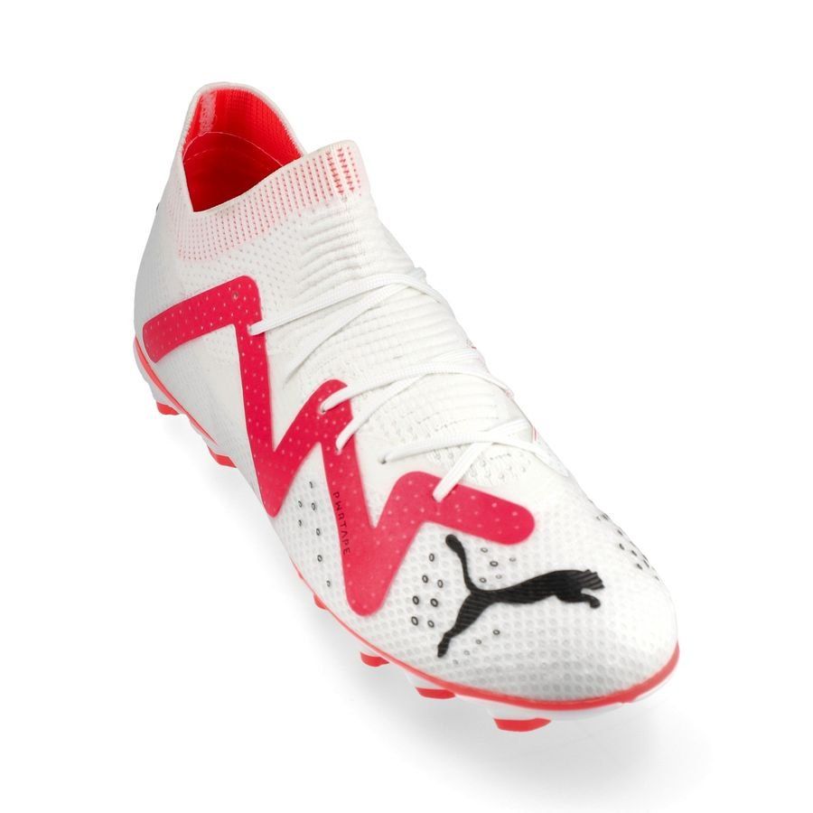 PUMA Future Pro FG/AG Breakthrough - Blanc/Noir/Fire Orchid Enfant