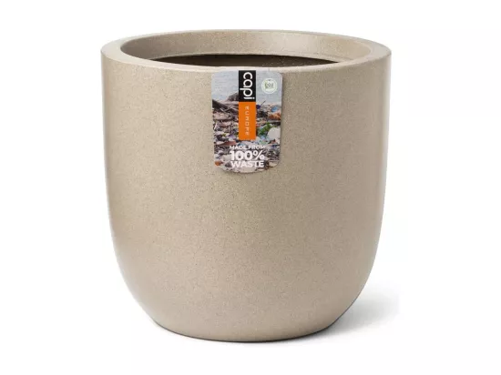 Pot à fleurs Waste Smooth 43x41 cm Beige terrazzo