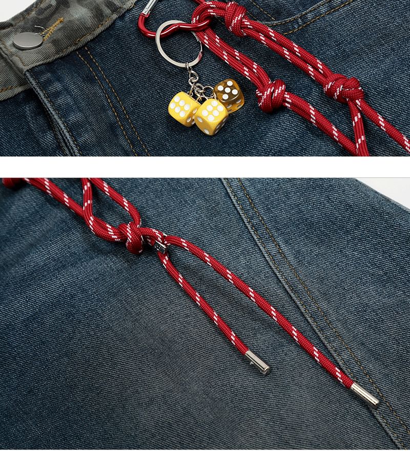 SPUCIKLEI - High Rise Washed Baggy Jeans