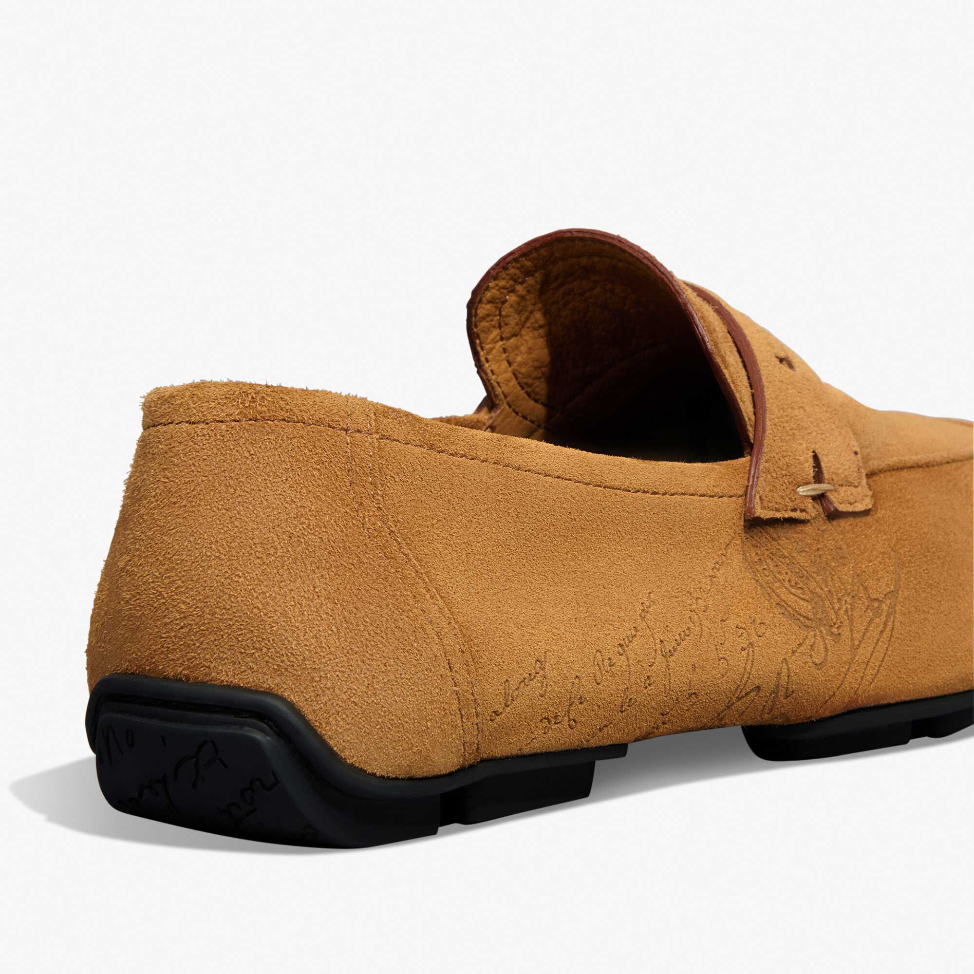 Mocassin Lorenzo Drive En Cuir Camoscio Scritto