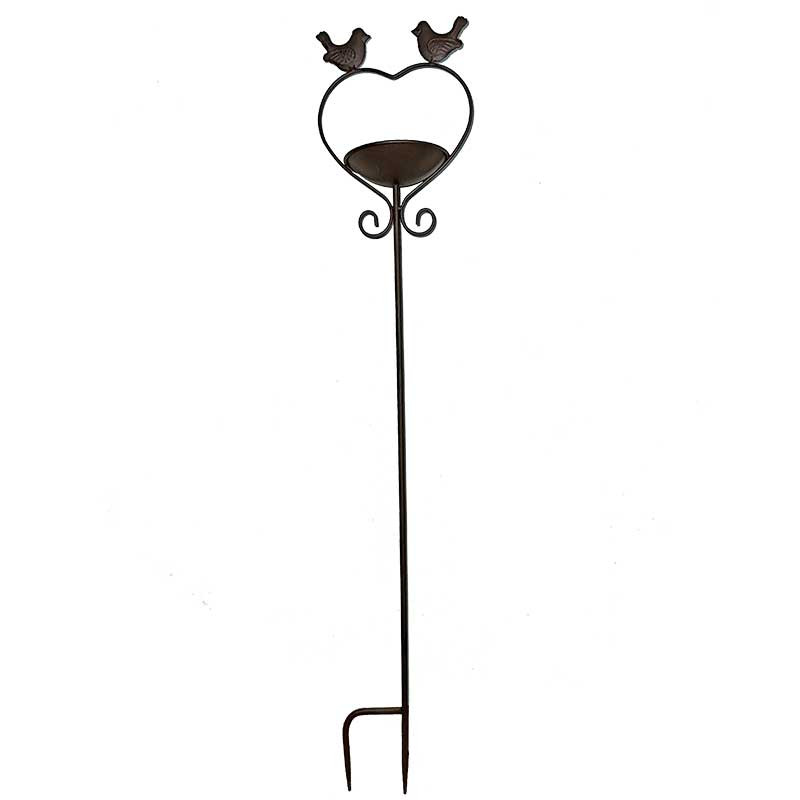 Tuteur oiseaux à planter avec mangeoire 19x100cm