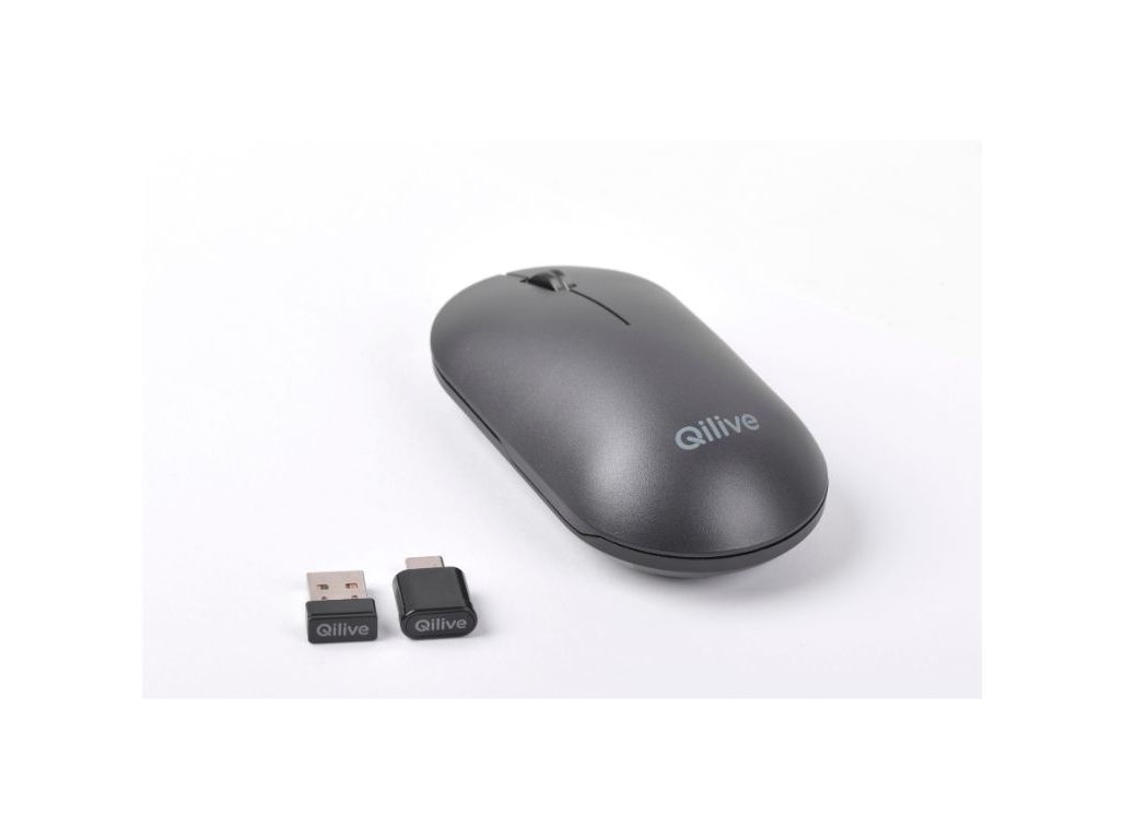 RATO SEM FIO QILIVE CONFORT Q.3779 (2 ENTRADAS TYPE C/A GRAFITE)