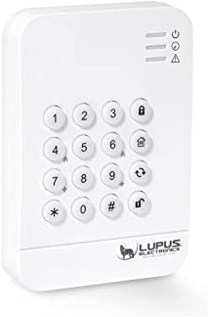 LUPUSEC 12106 Keypad V2 für die XT Smarthome Alarmanlagen, PIN-Abfrage, Benutzeranzeige der Zentrale, Zugangskontrolle, kompatibel mit XT2 Plus und XT3, Weiß
