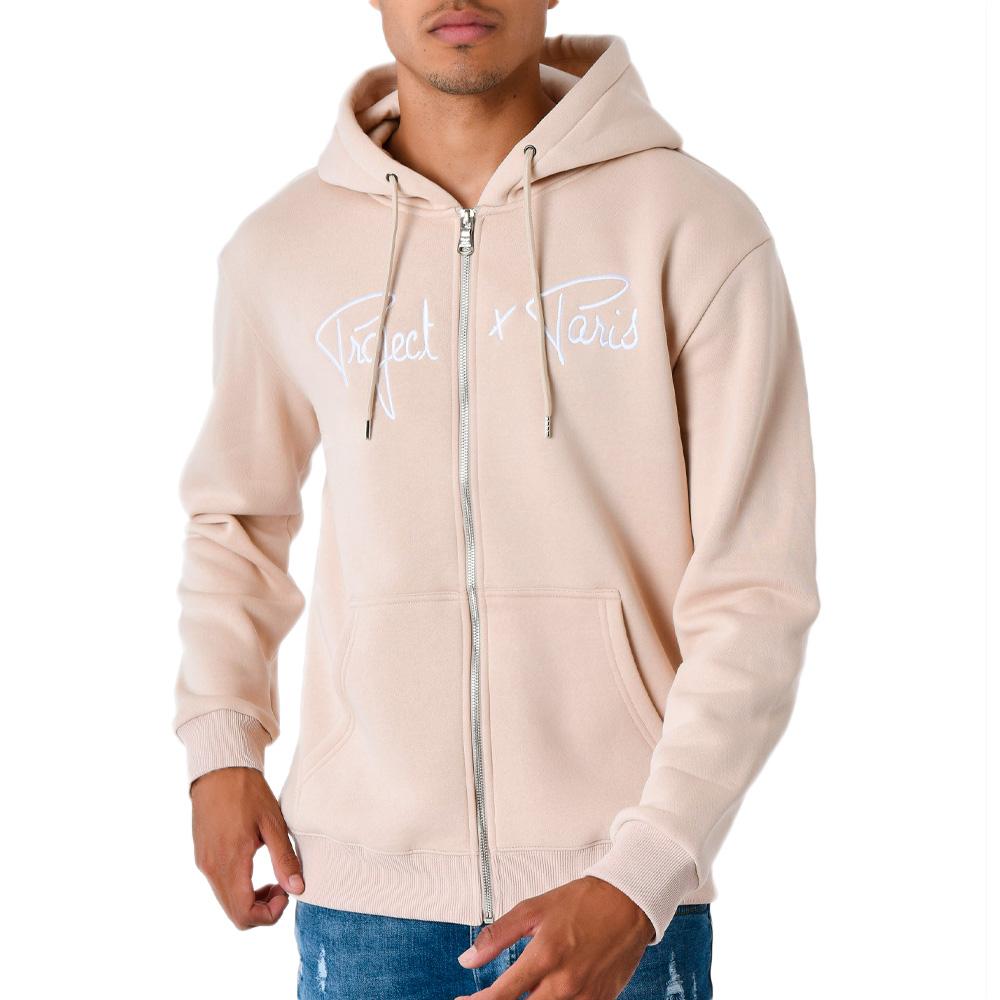 Project X Paris Sweat Zippé Beige Homme Project X Paris Signature