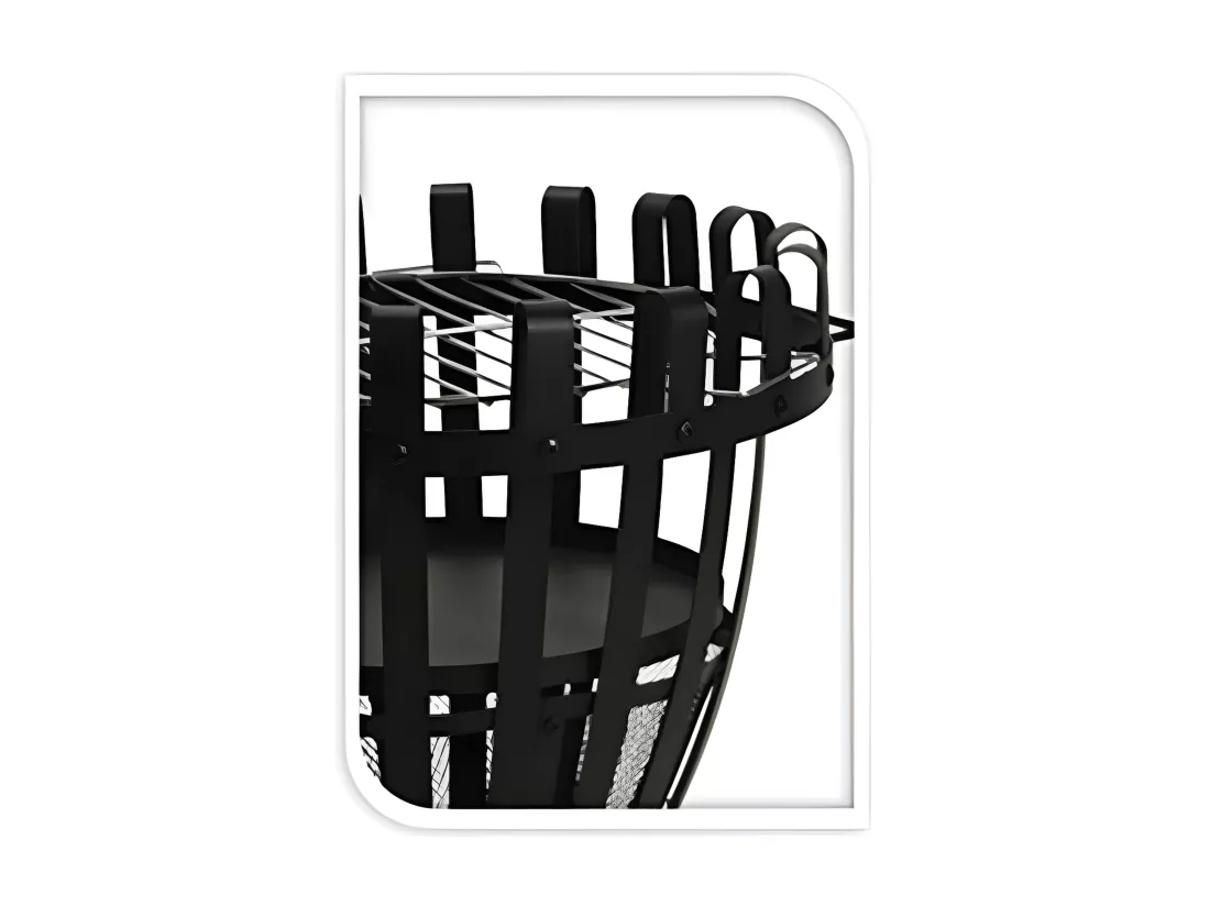 Brasero corbeille métal D54 noir Ambiance