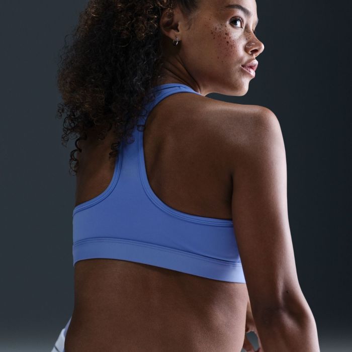 Nike Dame BH Swoosh Medium Support Bra Blå