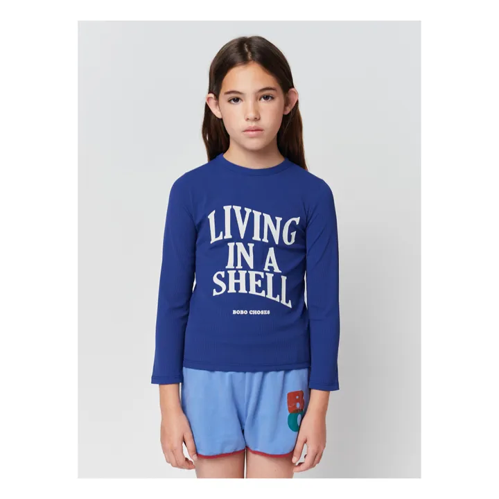 Bobo Choses T-Shirt Anti-UV Living In A Shell | Bleu marine