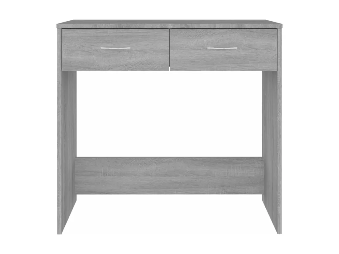 Bureau sonoma gris 80x40x75 cm bois d'ingénierie
