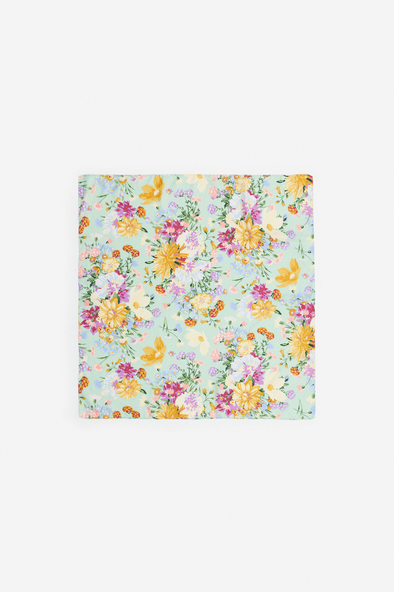 Lenço floral - Estampa azul