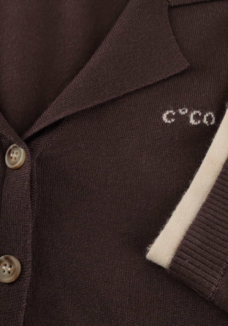bruine co'couture truien/vesten luecc crop cardigan