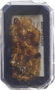 AMBERSTYLE Bernstein citrin cognac Karabiner, 32cm