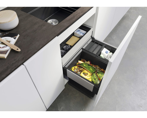 BLANCO Inbouw afvalbak SELECT II 60/3 Orga Inhoud 1x 30 l en 2x 8 l 526210