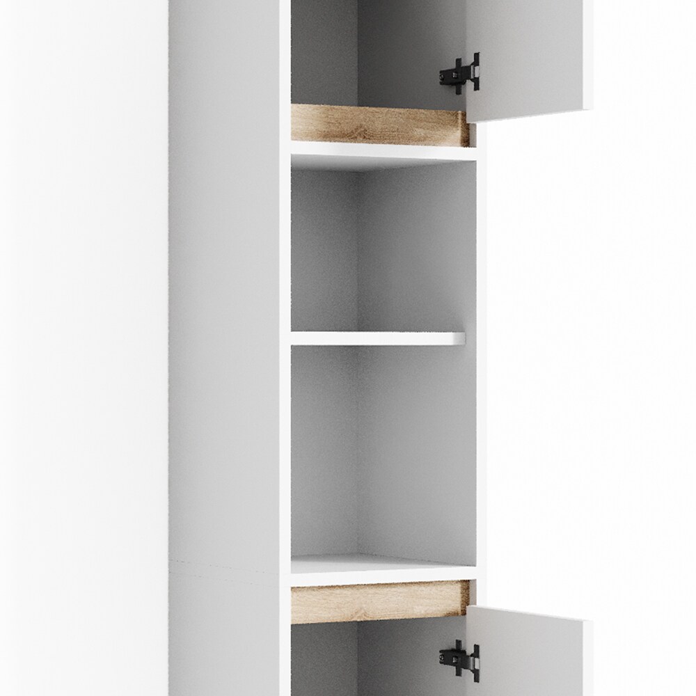 VICCO Badschrank EMMA Weiß Sonoma Eiche Badezimmerschrank Hochschrank Badregal