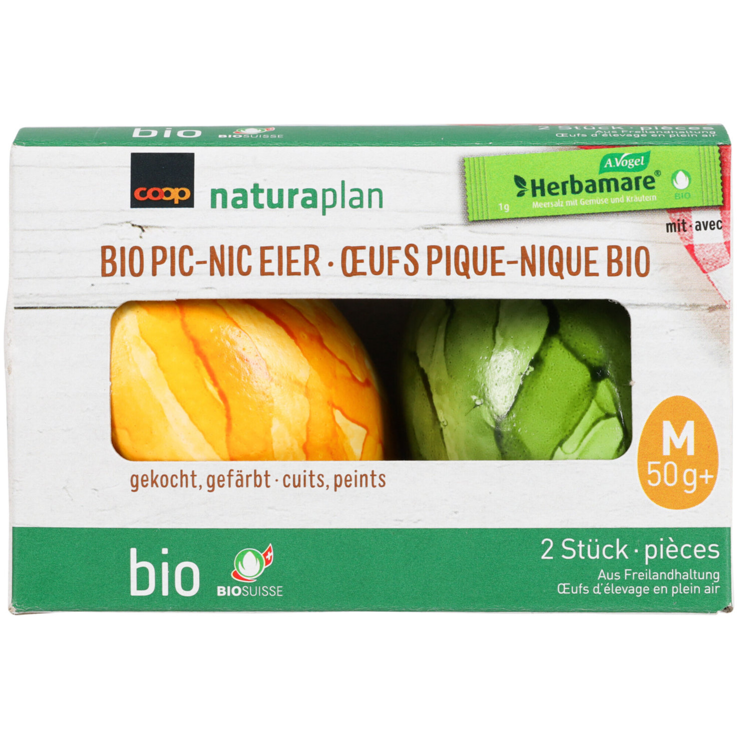 Naturaplan Bio Pic Nic Eier 50g+ mit Herbamare 2 Stück
