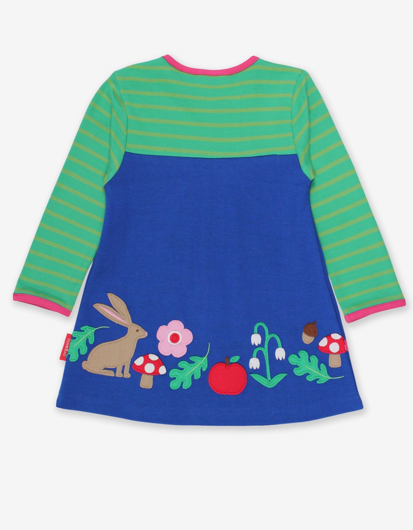 Toby Tiger Kleid mit Wald Applikationen