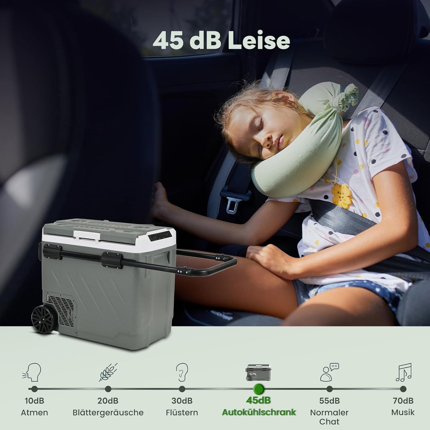 Alpicool 58 Liter Kompressor Kühlbox Tragbarer, Kühlbox Auto Mit APP-Steuerung, 12V/24V DC 100-240V AC Kühlschrank für Auto,Camping,Fahrten,Lkw, Boot,Zwei Zonen,-20℃-20℃