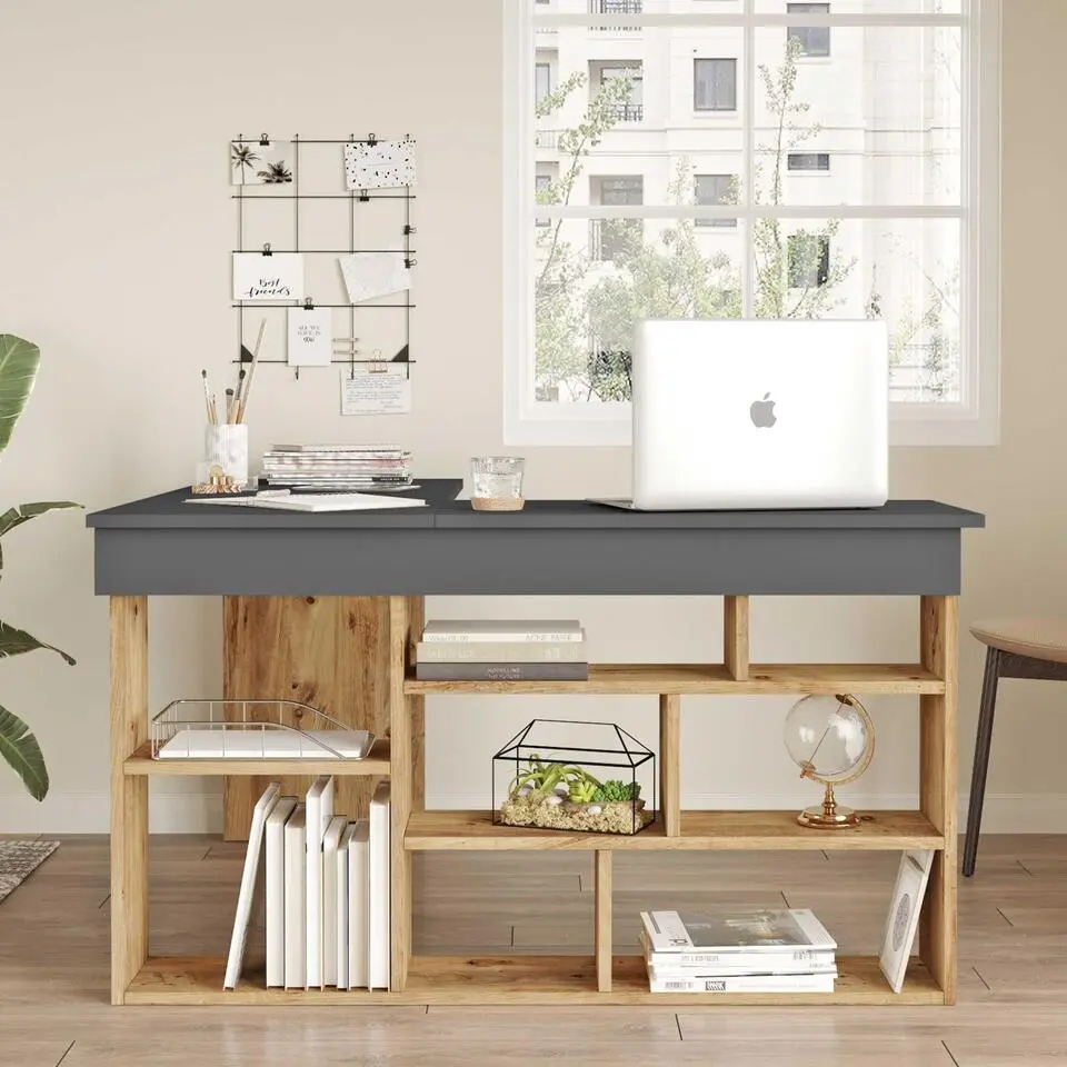 Sally Bureau 18mm MELAMINE Coat Atlantic Pine Zwart