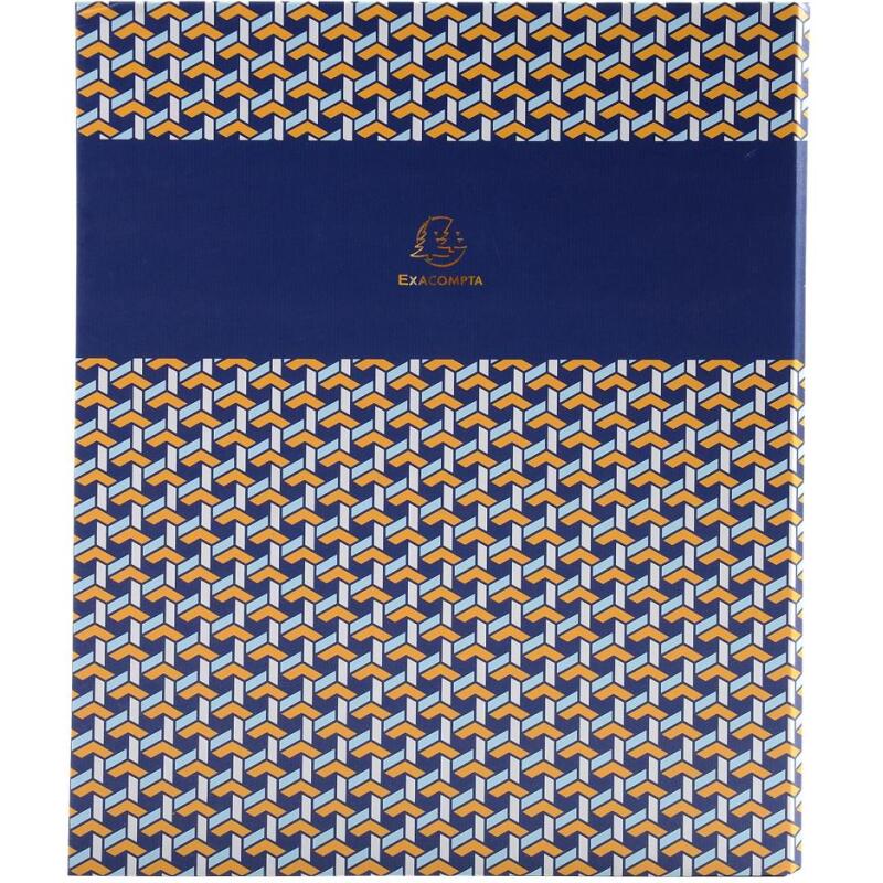 Classeur 2 anneaux cartonné Exacompta Copper Time A4 - Dos 4 cm couleurs assorties