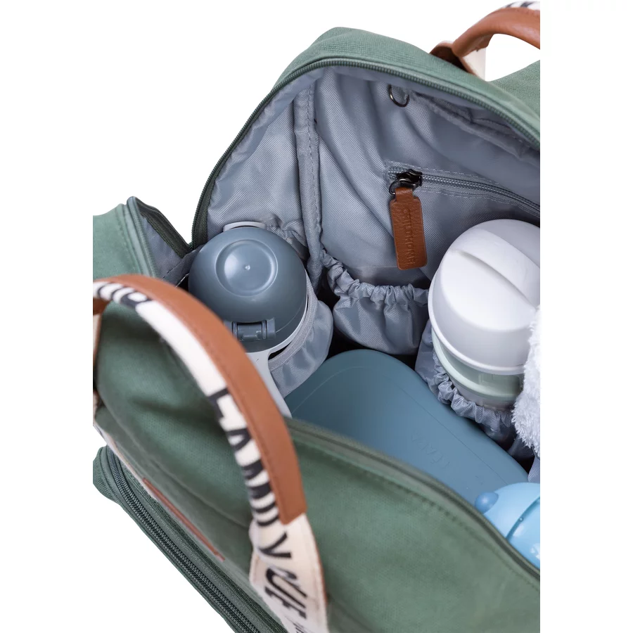 CHILDHOME Wickelrucksack Family Club Signatur Grün