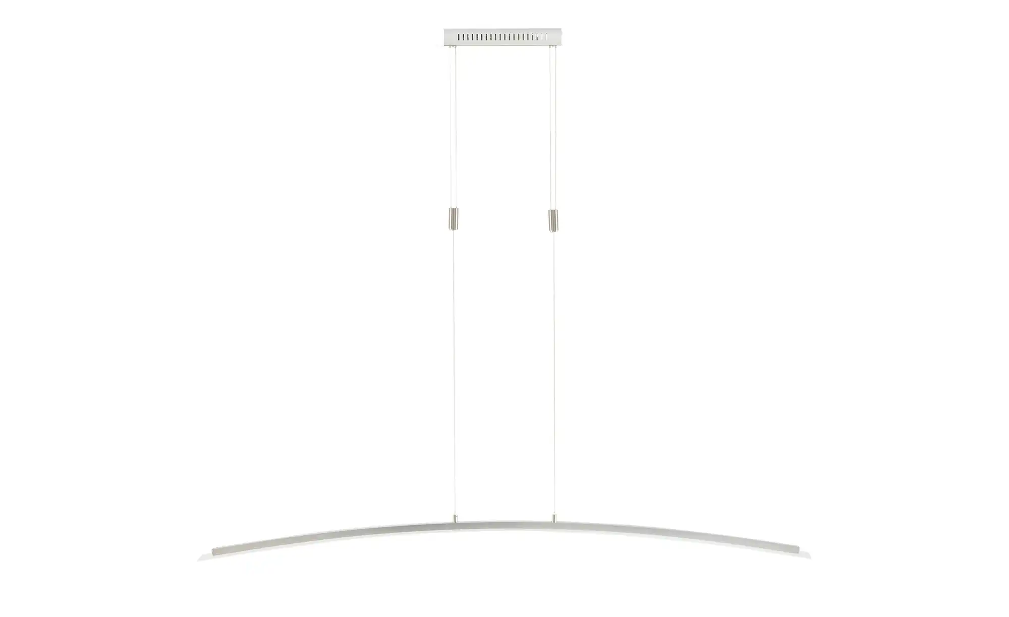 Fischer-Honsel LED-Pendelleuchte, Nickel-matt/Glas gebogen