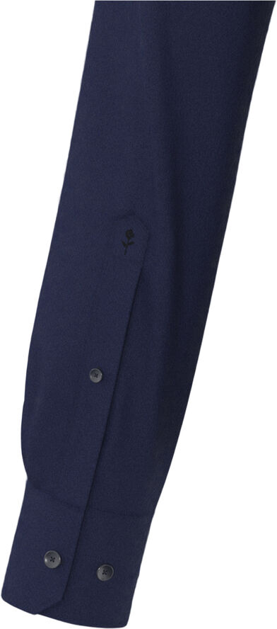Seidensticker Flannel shirt Slim Long sleeve Kent-Collar Uni Blue