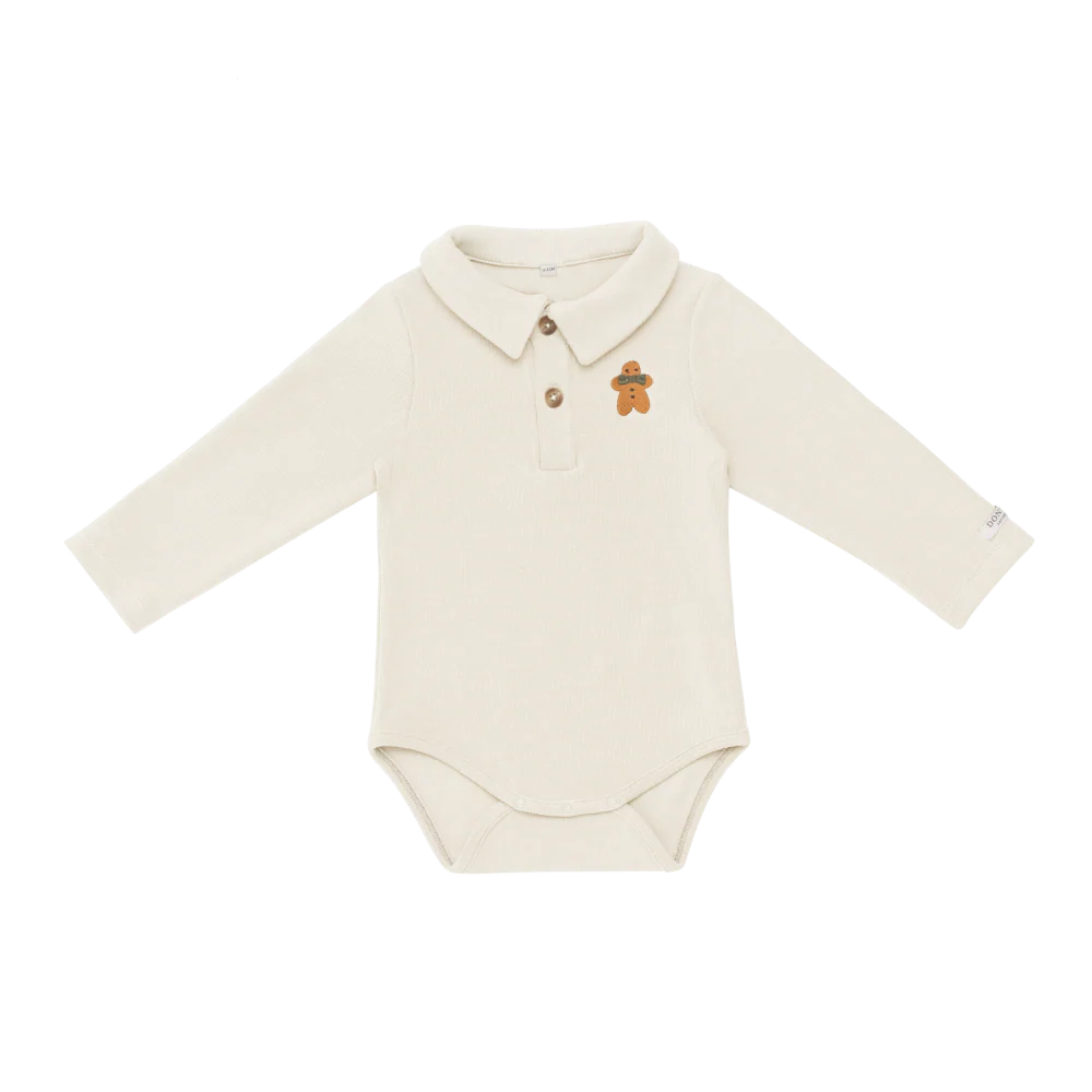 Polau Bodysuit | Gingerbread | Macaroon