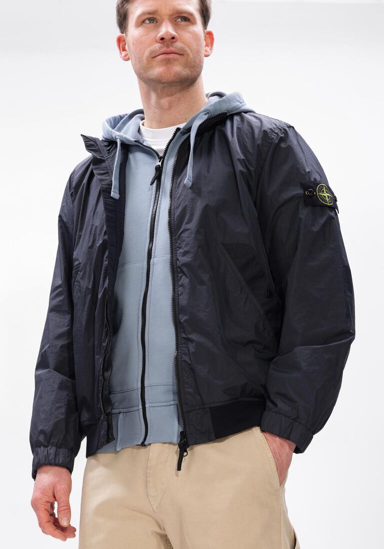 donkerblauwe stone island gewatteerde jas jacket s0a23