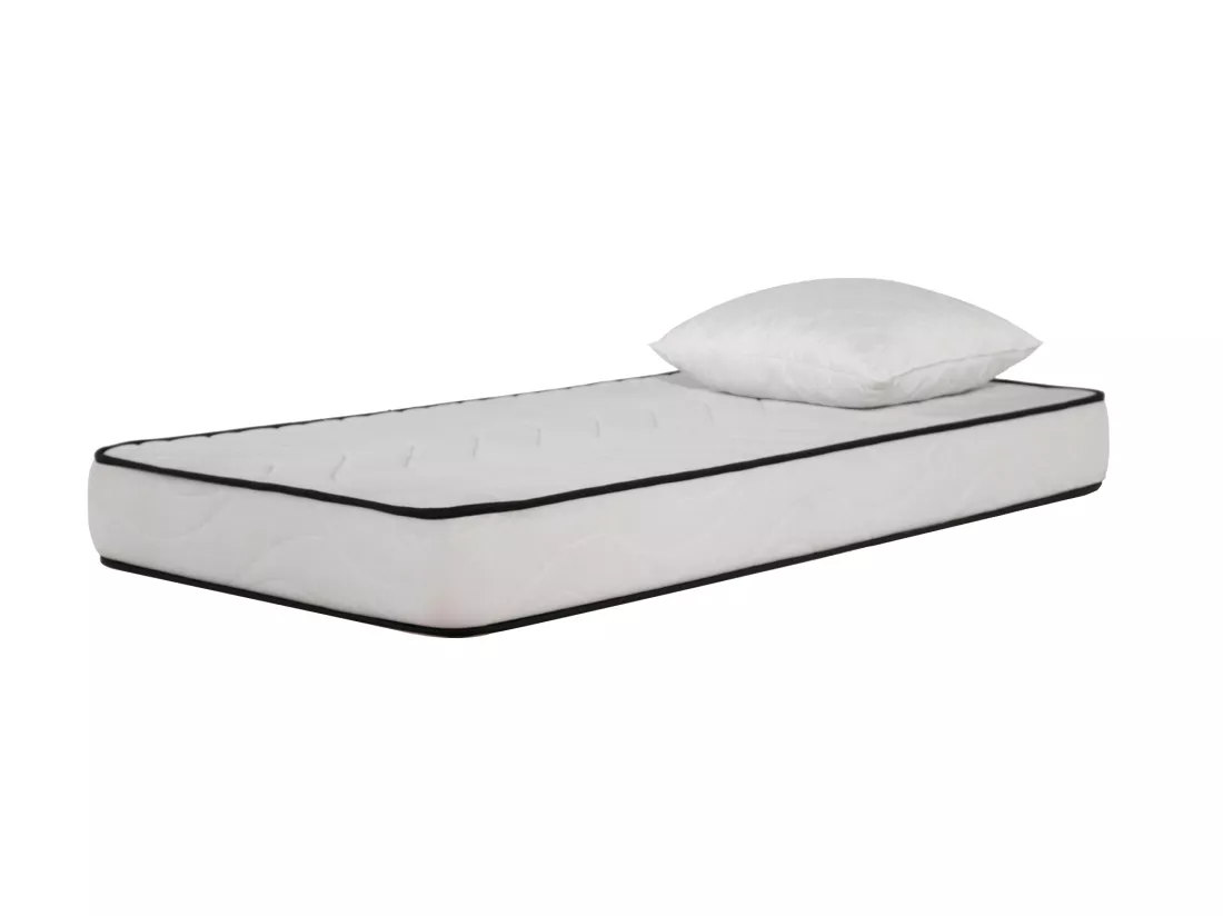 Matelas mousse Confort 90x190cm - mousse - 18 cm - 1 Oreiller accueil mémoire de forme 60x60cm