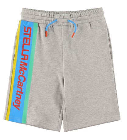 Stella McCartney Kids Sweatshorts - Gråmeleret m. Stribe