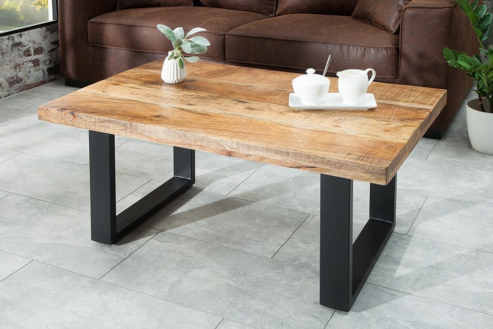 Riess Ambiente Couchtisch Iron Craft 100cm Mangoholz Eisen Industrial Design Wohnzimmertisch