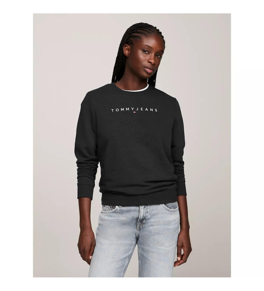 Moletom Tommy Jeans Linear Preto